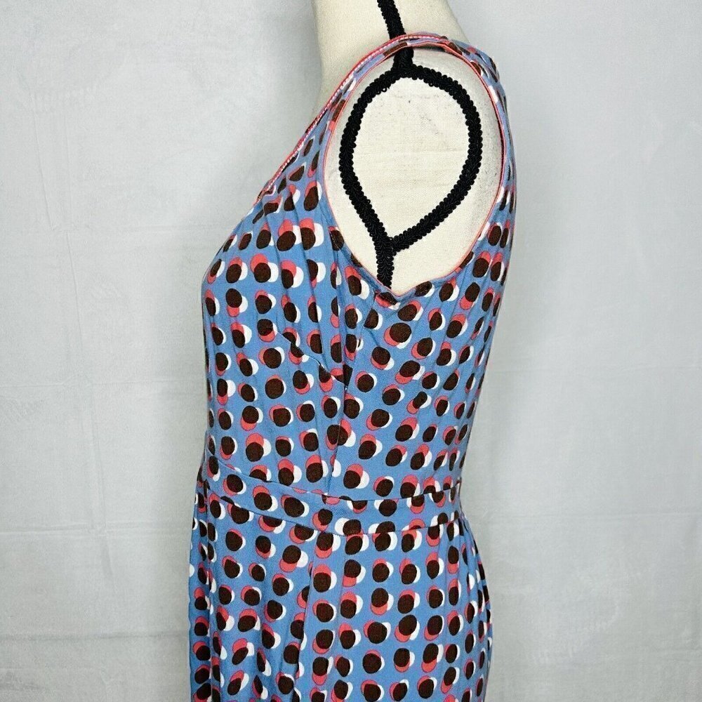 Boden Sleeveless Knit Shift Dress Sz 8P Petite Multicolor Dotted Print - Picture 6 of 10